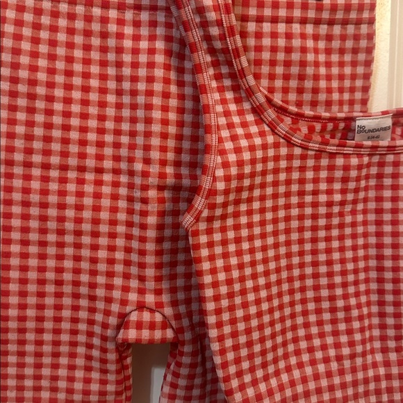 Athletic Set, Red Checkered Athletic Set, Biker shorts - Picture 4 of 5